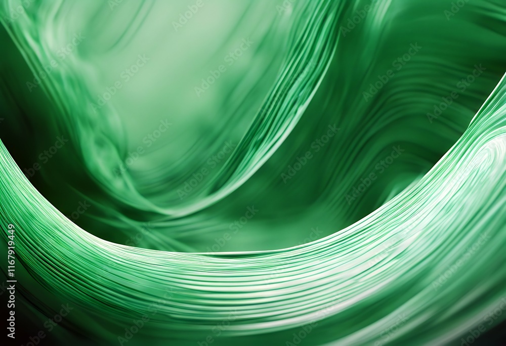 Poster ai textured abstract line wave generated background curve green