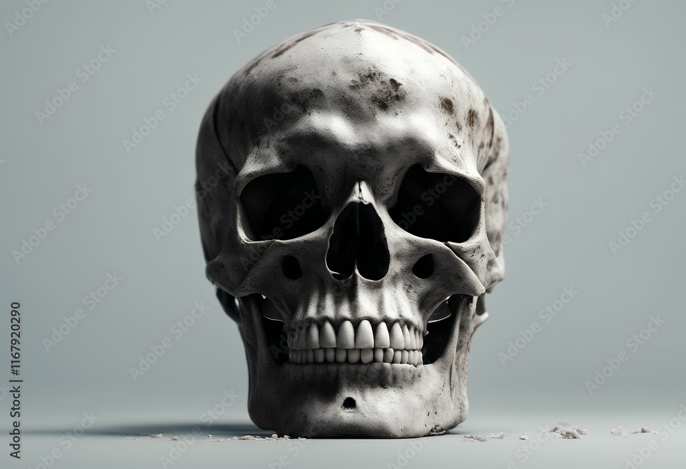 Poster generative sskull isolated front ai background view transparent