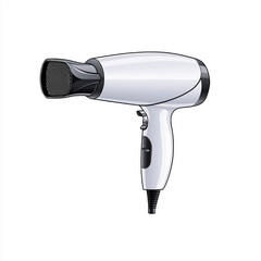 Fototapeta premium Professional Silver Electric Hairdryer: Styling with Precision