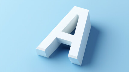 Stylized letter A with texturing on a blue background