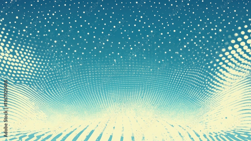 Poster abstract digital art background with dotted patterns and light gradients.