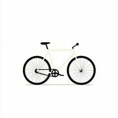 Fototapeta premium Stylish Biking: Retro Bicycle in Colorful Design on White