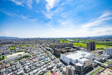 Urban landscape of Osaka