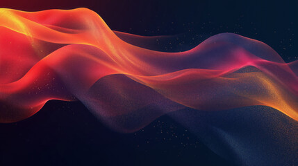 Abstract 3D Flowing Liquid-Like Wave Textures in Red, Orange, and Gold Gradient background wallpaper