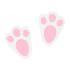 Paw bunny vector illustration