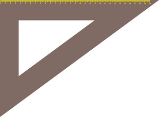 30 cm triangle ruler vector illustration