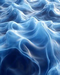 Obraz premium Abstract blue wavy texture background.