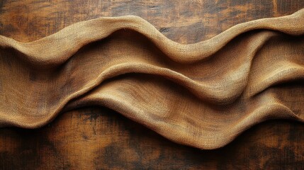 [Abstract wavy pattern wallpaper designs] Textured Wavy Wallpaper Design with Metallic Brown Hue and Grainy Finish