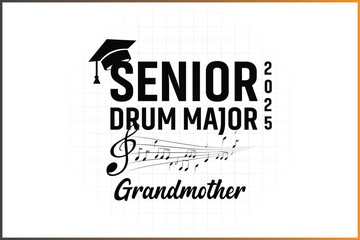 Senior Drum Major Family 2025 T-Shirt Design