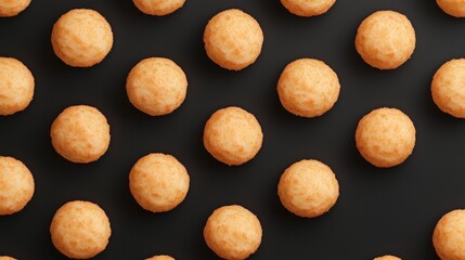 Fototapeta premium Crispy Chickpea Patties Geometry: Modern Tabletop Cinematic Image