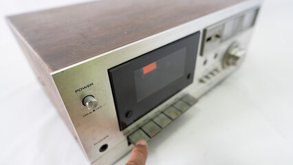 Fototapeta premium Professional Equipment Tape Deck for Cassette Tape with Multiple Controls