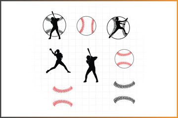 Baseball Softball Logo Clipart and T-shirt design - Sports Logo