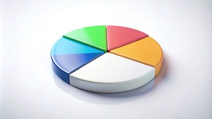 Obraz premium circle chart graphic on white background, data visualization, infographic, business, strategy, analysis, report, diagram
