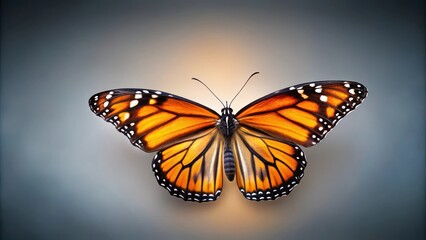Obraz premium Monarch butterfly isolated on background, monarch, butterfly, isolated,wings, insect, nature, beautiful, vibrant, wildlife