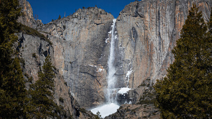 waterfall in the mountains