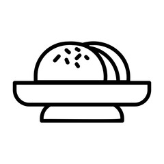 khanom buang Line Icon