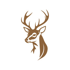 Deer icon illustration flat