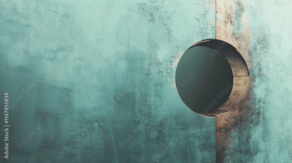 Poster abstract texture with a circular element, showcasing a blend of colors and shapes for creative proje