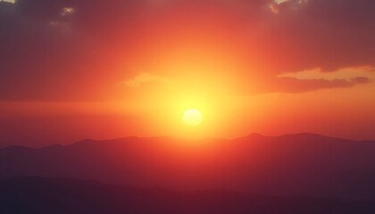 Fototapeta premium Radiant Sunset Gradient with Warm Tones