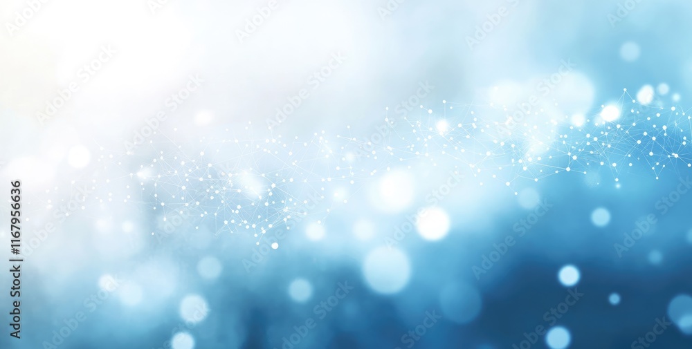 Poster celestial blue sparkle: shimmering bokeh lights and a dreamy, ethereal glow create a captivating bac