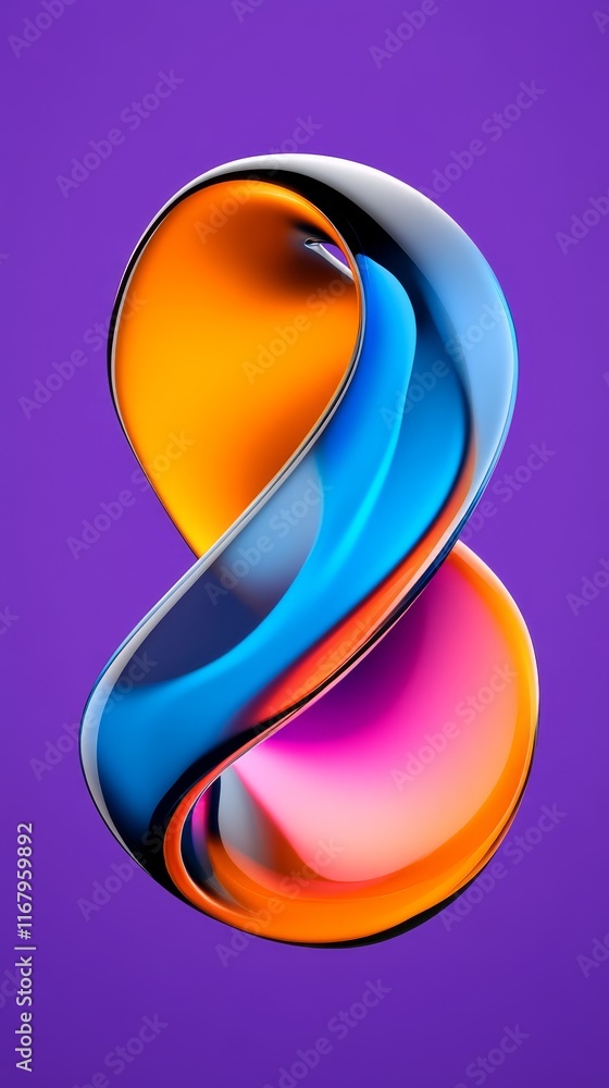 Poster 3D technology abstract art dynamic fluid kv background creative design