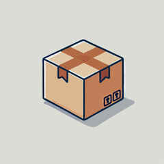 illustration of a cardboard box