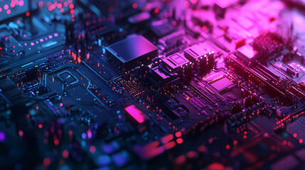 Inspire wanderlust and curiosity with a captivating cyber landscape banner. Wanderlust. Illustration