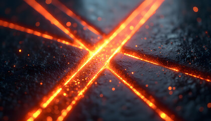 Radiant Intersecting Lines on Textured Metallic Background