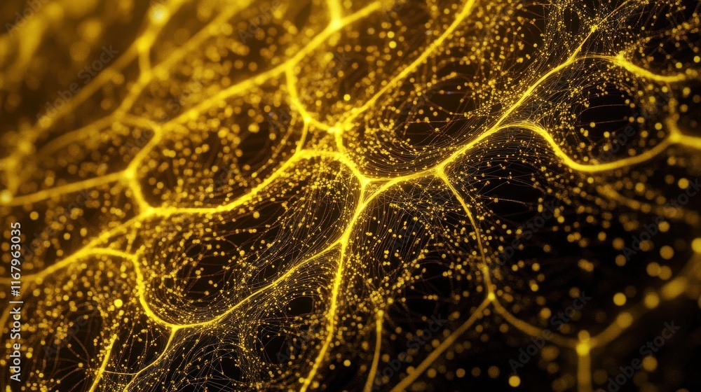 Poster abstract gold network texture background.