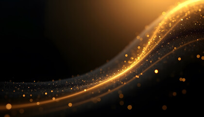 Fototapeta premium Radiant Black and Gold Gradient with Polished Texture
