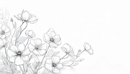 素朴な花の背景イラスト