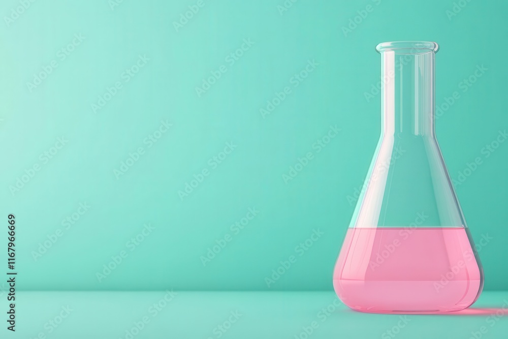 Aufkleber lab science panel flat design side view biotech innovation theme 3d render