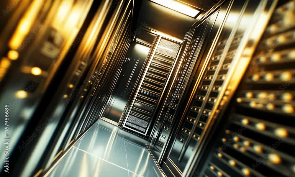 Poster deep inside the server room: a glimpse into the digital core
