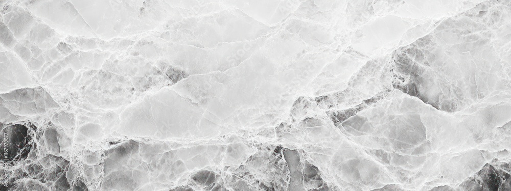 Poster Abstract grayscale image of textured surface resembling marble or stone.