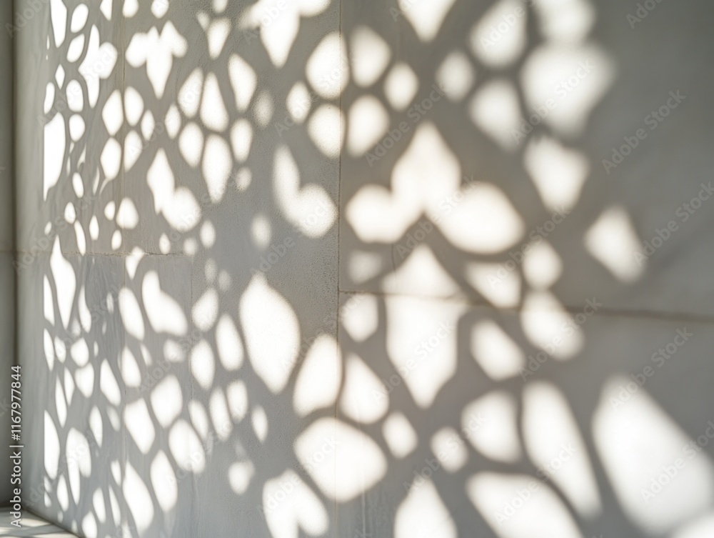Leinwandbilder abstract light and shadow patterns cast on a wall.