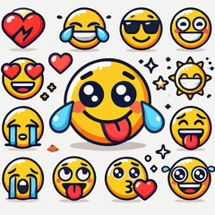 Illustration of a emoticon smile