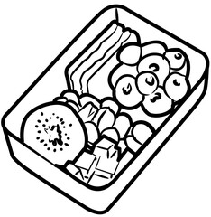 Food meal prep coloring page