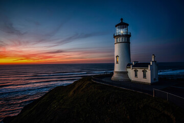 North Head Lighthouse at sunset