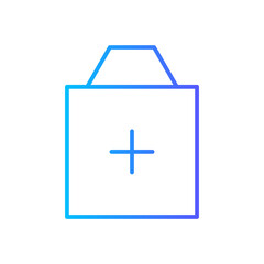 Fototapeta premium medical bag gradient icon