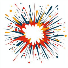 Vivid color burst abstract graphic design