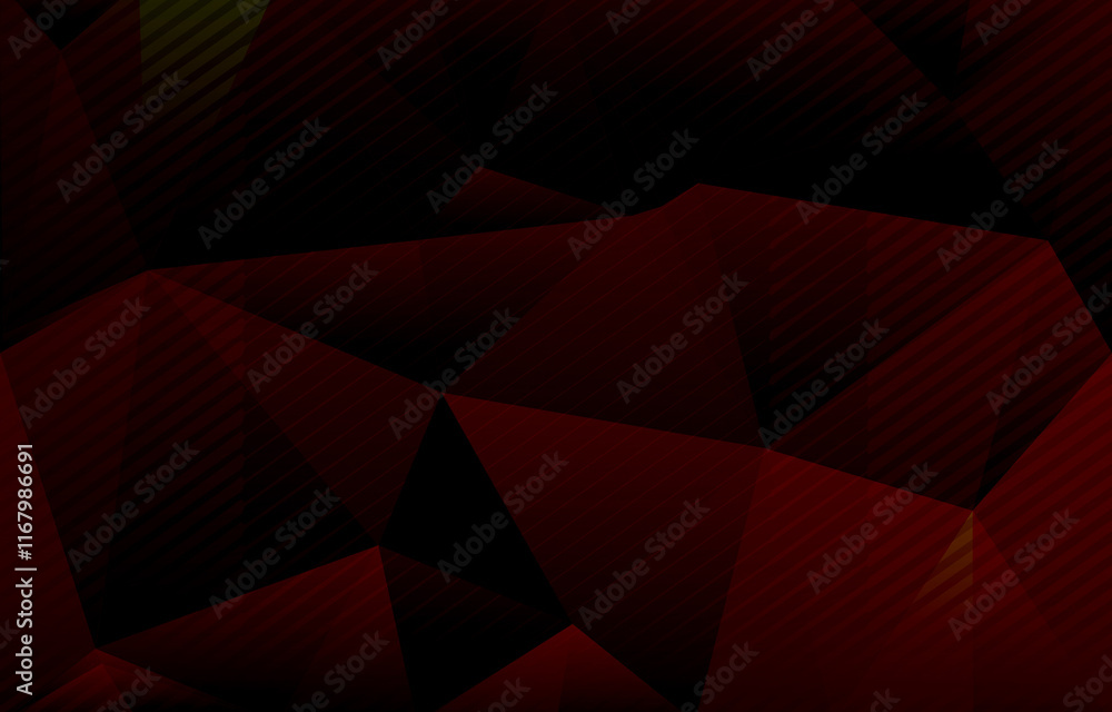 Poster dark red background in polygonal style. a sample with triangles shapes. pattern for a booklets, leaf