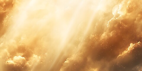 Golden Celestial Cloudscape: A Serene Space Background
