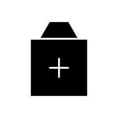 medical bag glyph icon