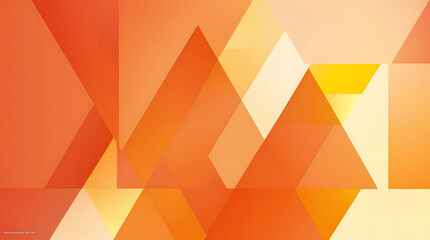 Vibrant Abstract Geometry A Stunning Display of Warm Orange and Yellow Polygons in Dynamic Overlapping Layers