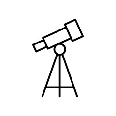 telescope line icon
