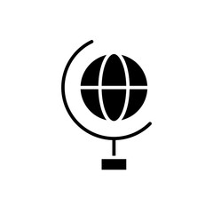globe grid glyph icon