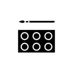 watercolors glyph icon
