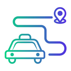 car Line Gradient Icon