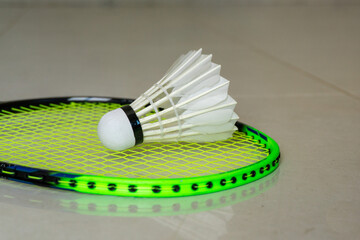 Shuttlecock isolated on white background. Badminton ball.