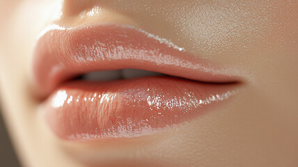 image of beautiful and attractive lip closeup and lip model